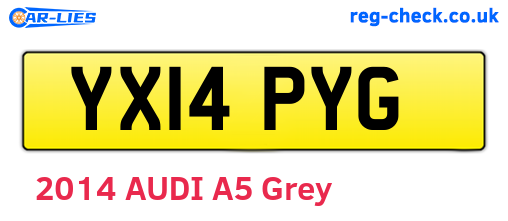 YX14PYG are the vehicle registration plates.