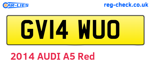 GV14WUO are the vehicle registration plates.