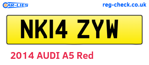 NK14ZYW are the vehicle registration plates.