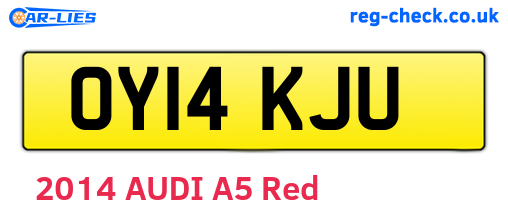 OY14KJU are the vehicle registration plates.