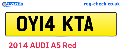 OY14KTA are the vehicle registration plates.