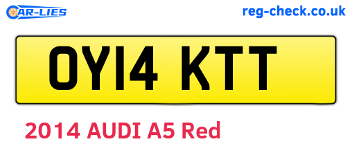 OY14KTT are the vehicle registration plates.