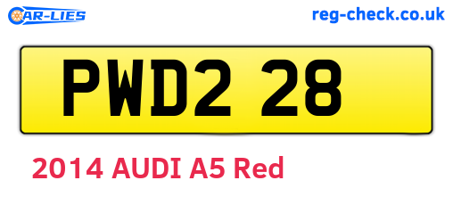 PWD228 are the vehicle registration plates.