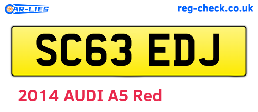 SC63EDJ are the vehicle registration plates.