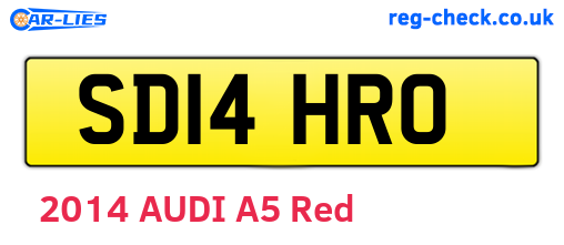 SD14HRO are the vehicle registration plates.