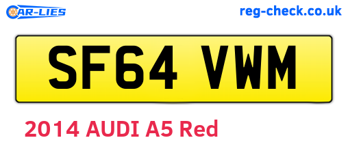 SF64VWM are the vehicle registration plates.