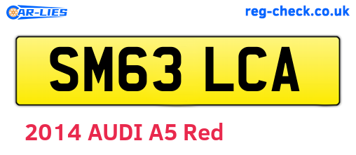 SM63LCA are the vehicle registration plates.