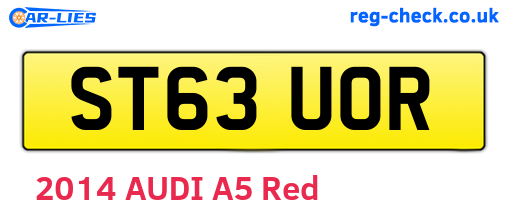 ST63UOR are the vehicle registration plates.