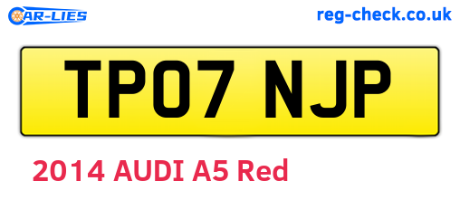 TP07NJP are the vehicle registration plates.
