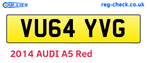 VU64YVG are the vehicle registration plates.