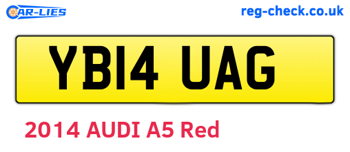 YB14UAG are the vehicle registration plates.