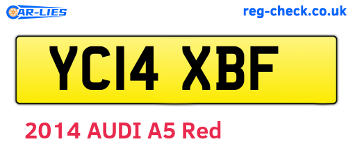 YC14XBF are the vehicle registration plates.
