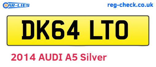 DK64LTO are the vehicle registration plates.