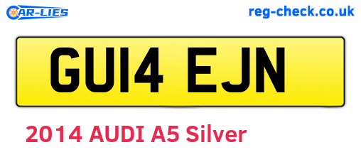 GU14EJN are the vehicle registration plates.