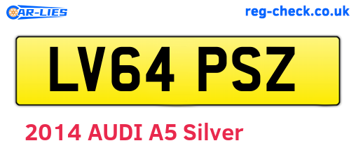 LV64PSZ are the vehicle registration plates.