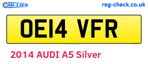 OE14VFR are the vehicle registration plates.