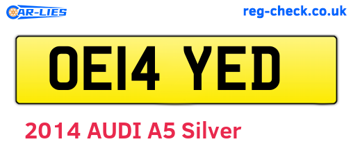 OE14YED are the vehicle registration plates.