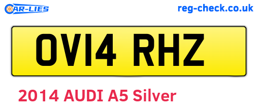 OV14RHZ are the vehicle registration plates.