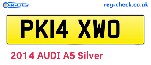 PK14XWO are the vehicle registration plates.