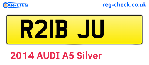 R21BJU are the vehicle registration plates.