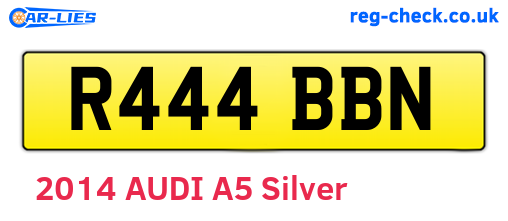 R444BBN are the vehicle registration plates.