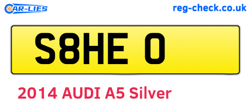 S8HEO are the vehicle registration plates.