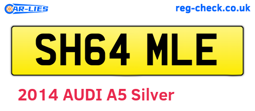 SH64MLE are the vehicle registration plates.