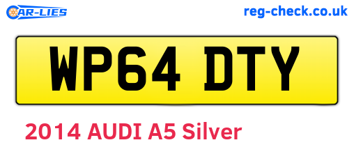 WP64DTY are the vehicle registration plates.