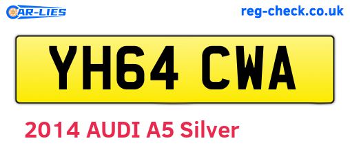 YH64CWA are the vehicle registration plates.