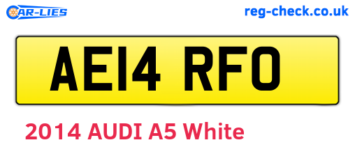AE14RFO are the vehicle registration plates.