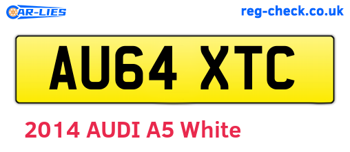 AU64XTC are the vehicle registration plates.