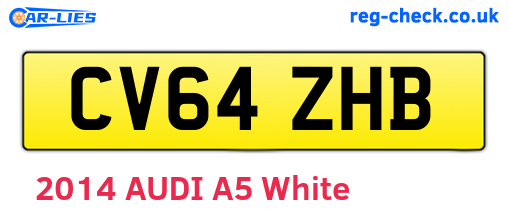CV64ZHB are the vehicle registration plates.