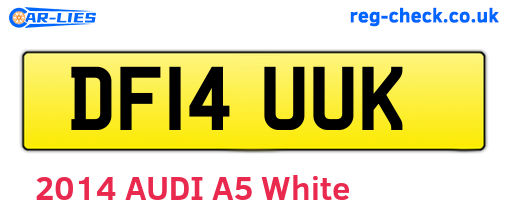 DF14UUK are the vehicle registration plates.