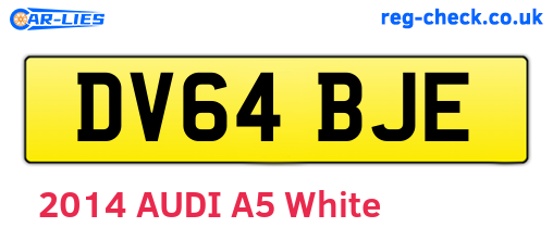 DV64BJE are the vehicle registration plates.