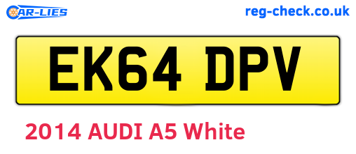 EK64DPV are the vehicle registration plates.