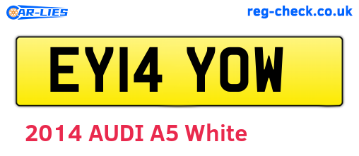EY14YOW are the vehicle registration plates.