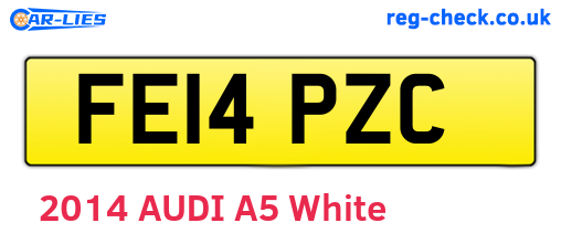 FE14PZC are the vehicle registration plates.