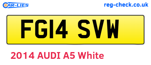 FG14SVW are the vehicle registration plates.