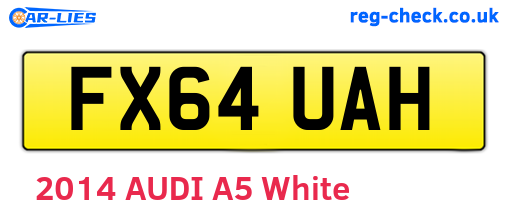 FX64UAH are the vehicle registration plates.