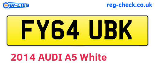 FY64UBK are the vehicle registration plates.