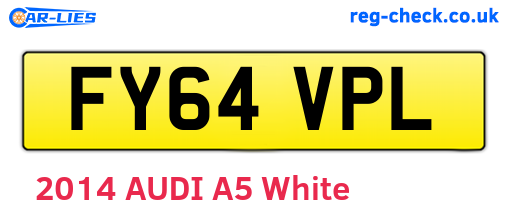 FY64VPL are the vehicle registration plates.
