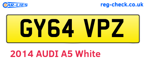 GY64VPZ are the vehicle registration plates.
