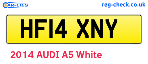 HF14XNY are the vehicle registration plates.