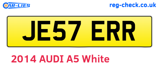 JE57ERR are the vehicle registration plates.