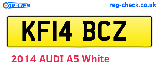 KF14BCZ are the vehicle registration plates.