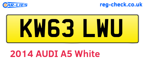 KW63LWU are the vehicle registration plates.