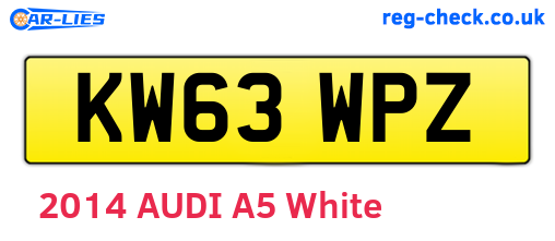 KW63WPZ are the vehicle registration plates.