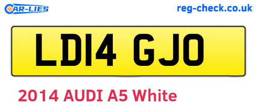 LD14GJO are the vehicle registration plates.