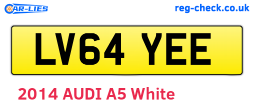 LV64YEE are the vehicle registration plates.