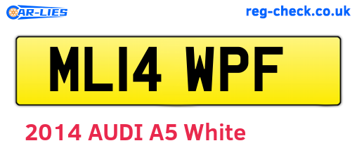 ML14WPF are the vehicle registration plates.